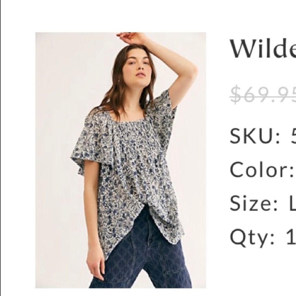 Free People Wildest Dreams Printed Tunic